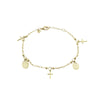 Miraculous Mary and Cross Charms Bracelet
