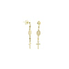 Miraculous Mary and Cross Dangling Earrings