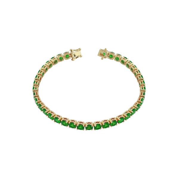 She’s A Go-Getter Emerald Tennis Bracelet
