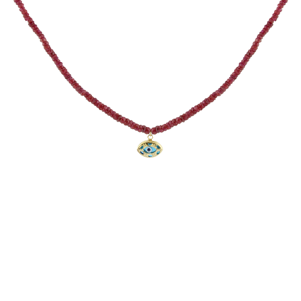 In Love So Deep Ruby Beaded Choker