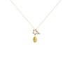 Our Lady of Graces Image in 18K Yellow Gold Star Carabiner Necklace