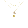 Our Lady of Graces Image in 18K Yellow Gold Star Carabiner Necklace