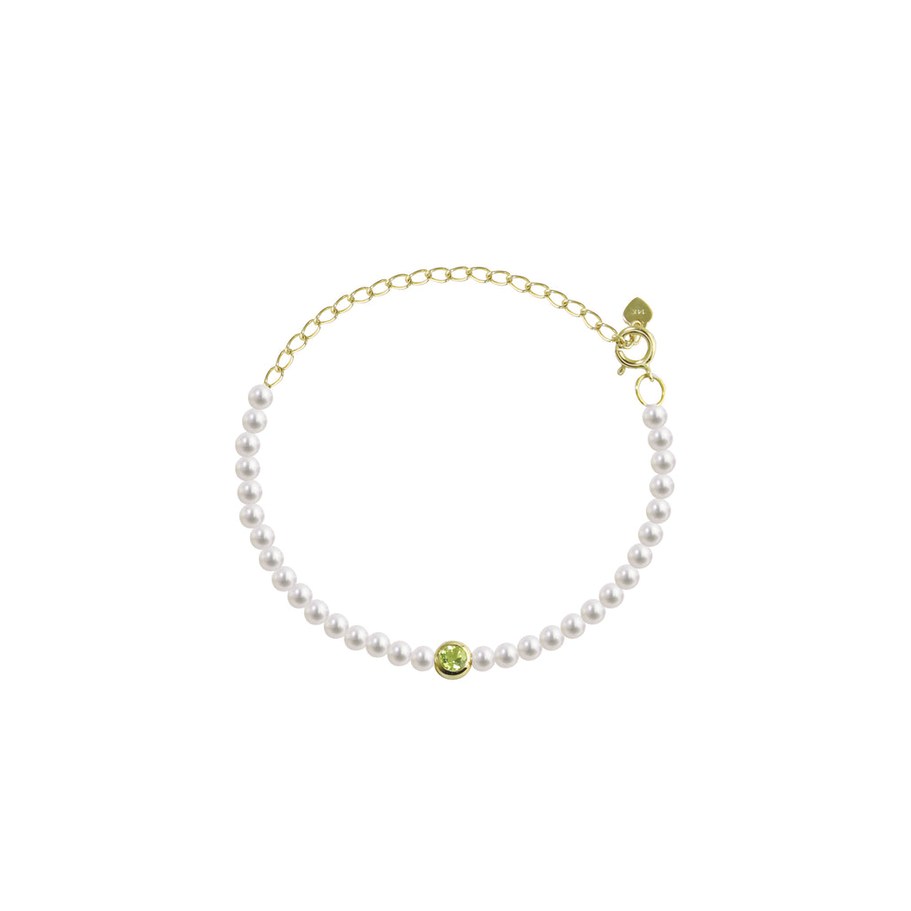 My First Peridot Birthstone Bracelet