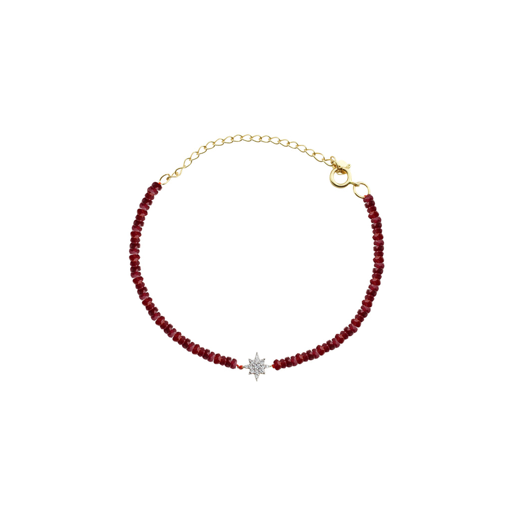 Roll Out The Red Carpet Ruby Beaded Bracelet