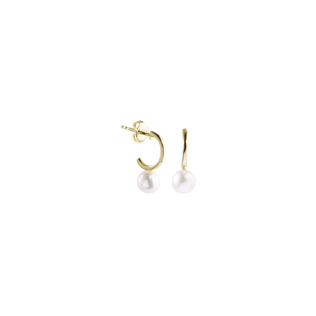 Pearl Drop C-Hoops Earrings