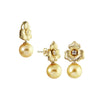 Champagne/Black Pearl Set of Earrings & Pendant