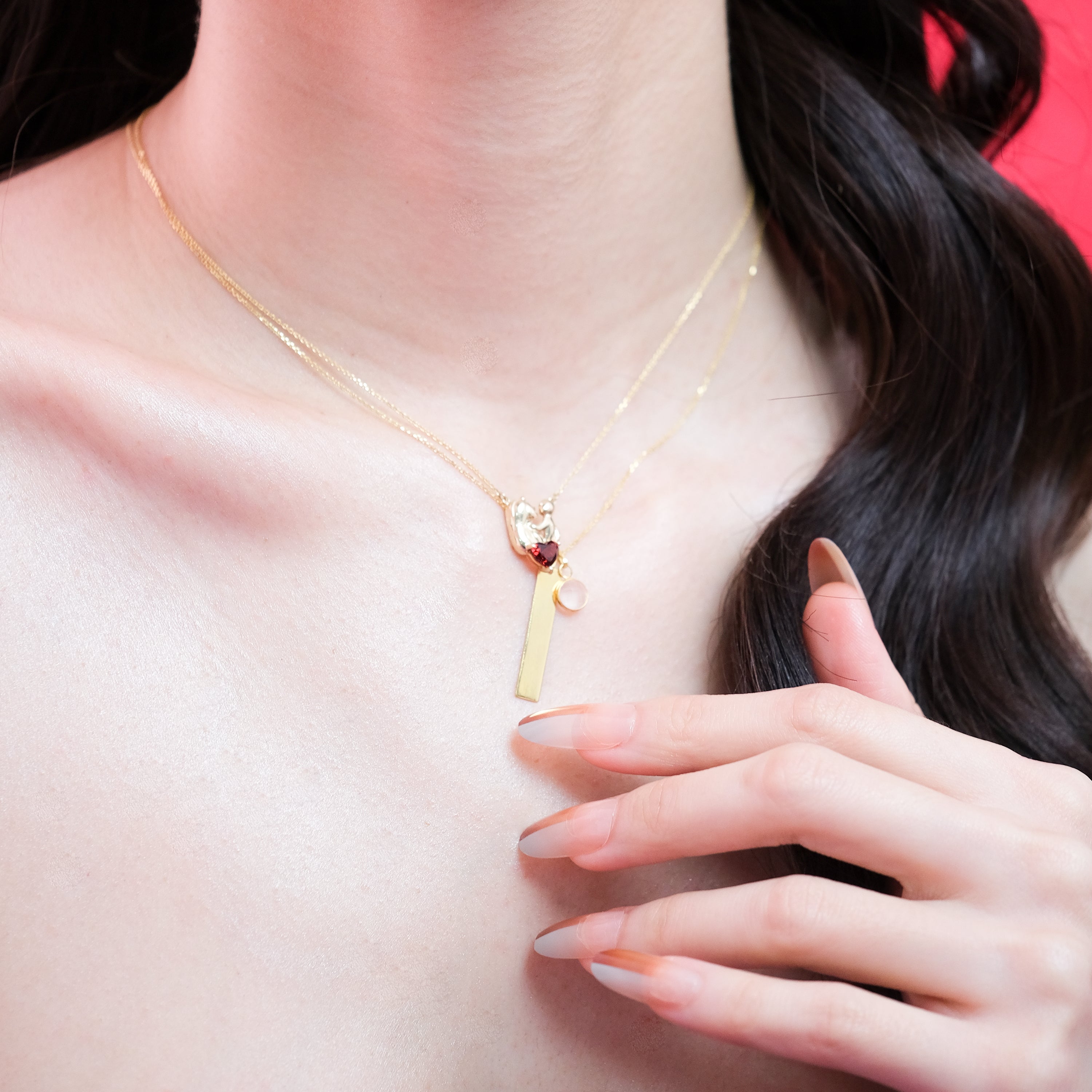Garnet Bond Necklace