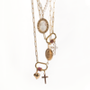 Our Lady of Graces in 18K Yellow Gold Carabiner Paperclip Necklace