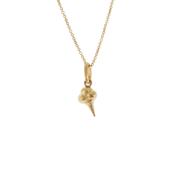 14K Italian Gold Necklace with Ice Cream Charm