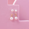 White Pearl Dangling Earrings