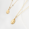 14K Italian Gold Necklace with Miraculous Mary Pendant