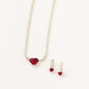 All You Need Is Love Ruby Tennis Necklace