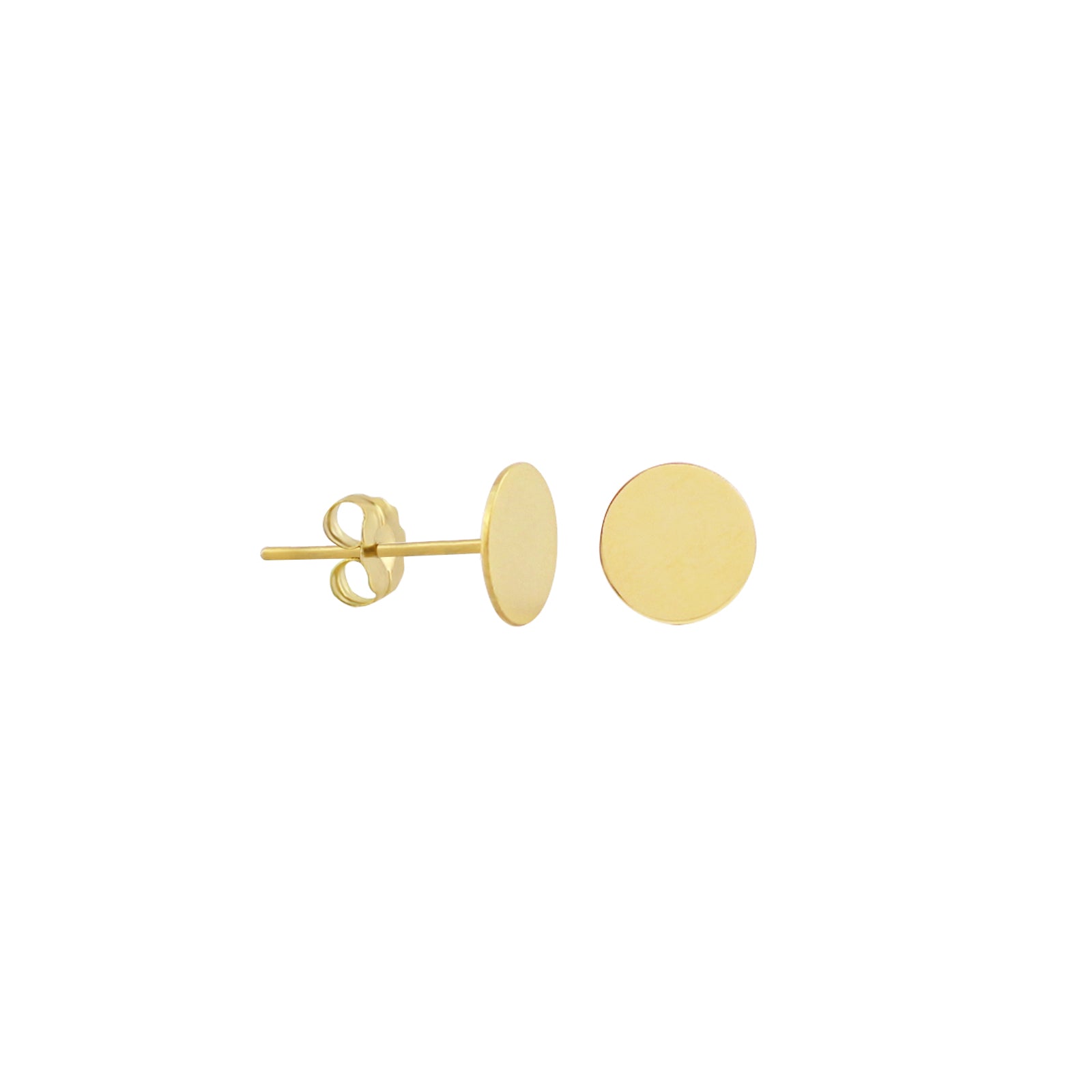 Engravable Disc Stud Earrings