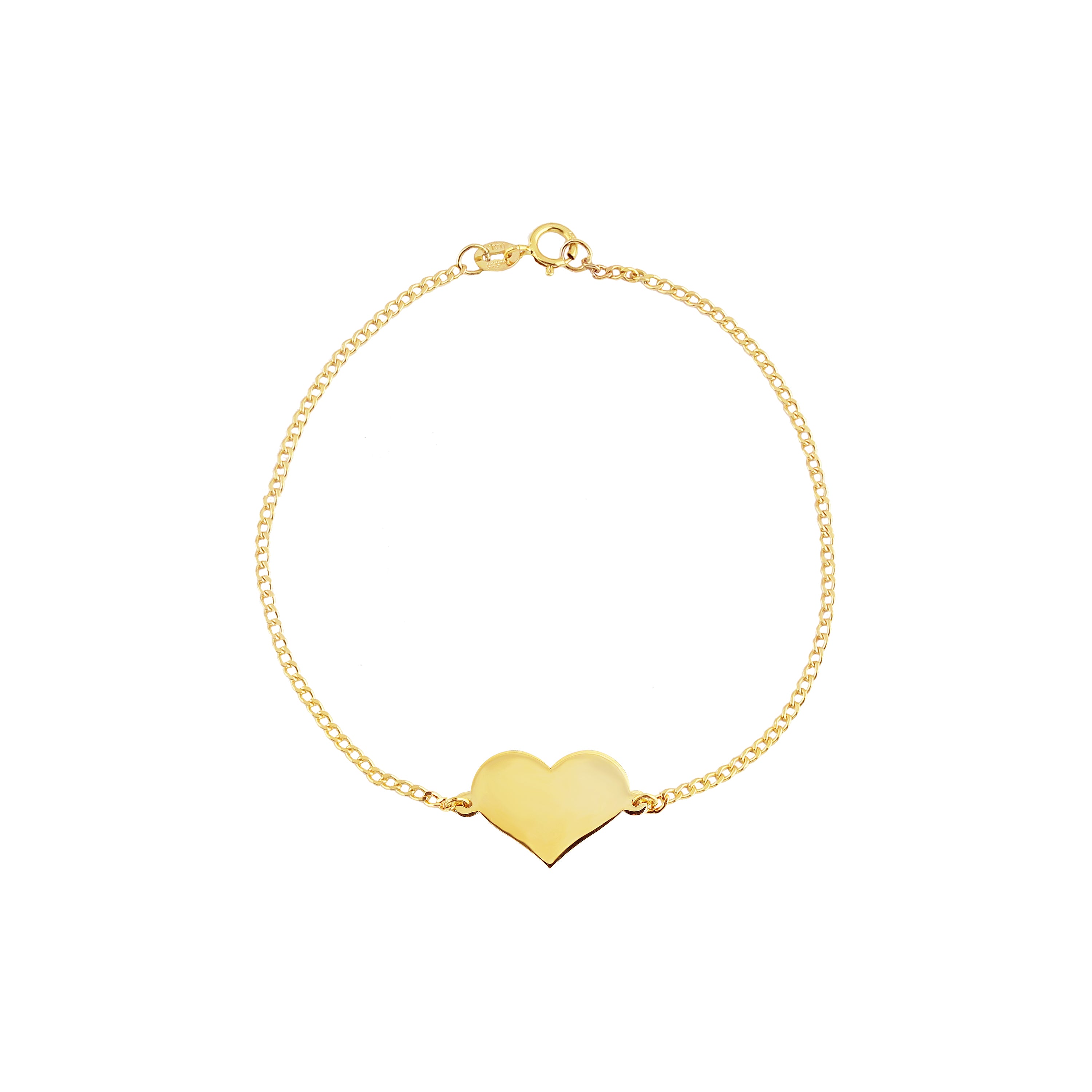 Yellow Gold Heart Bracelet