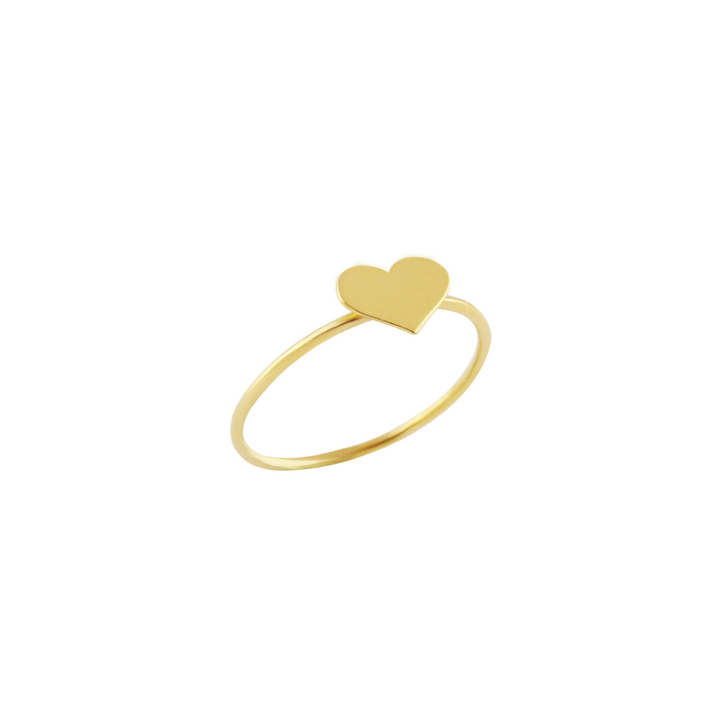 Yellow Gold Heart Ring