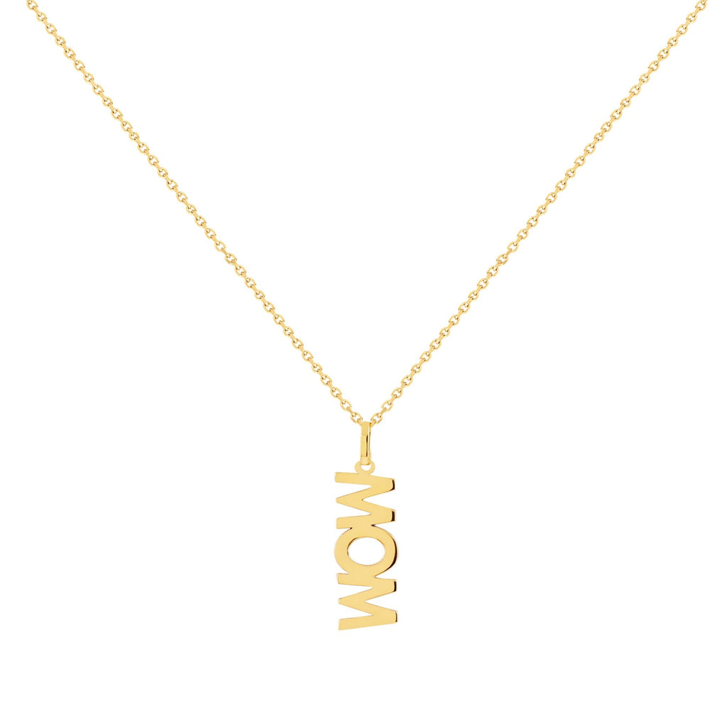 14K Italian Gold Mom Necklace
