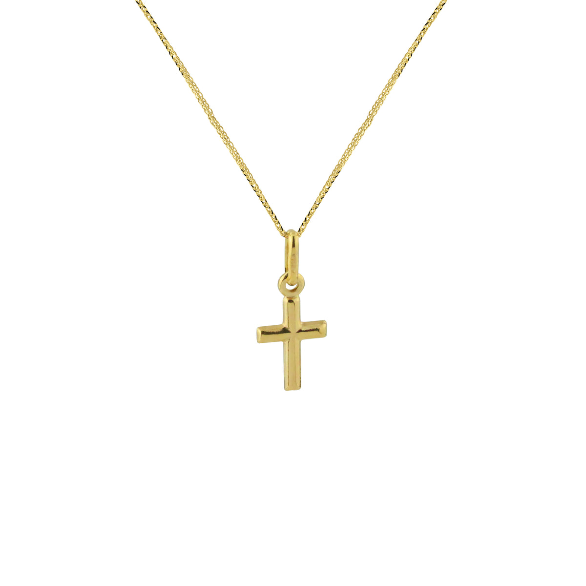 18K Saudi Gold Necklace with Cross Pendant – Royal Gem