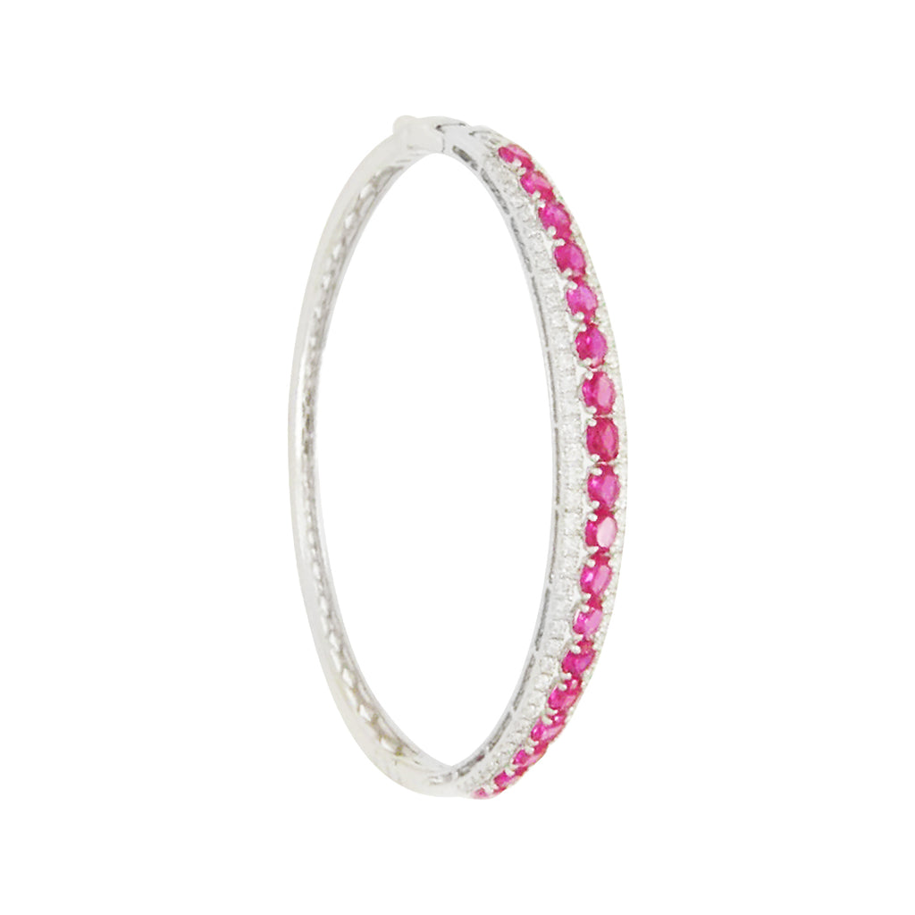 Ruby Solitaires Bangle