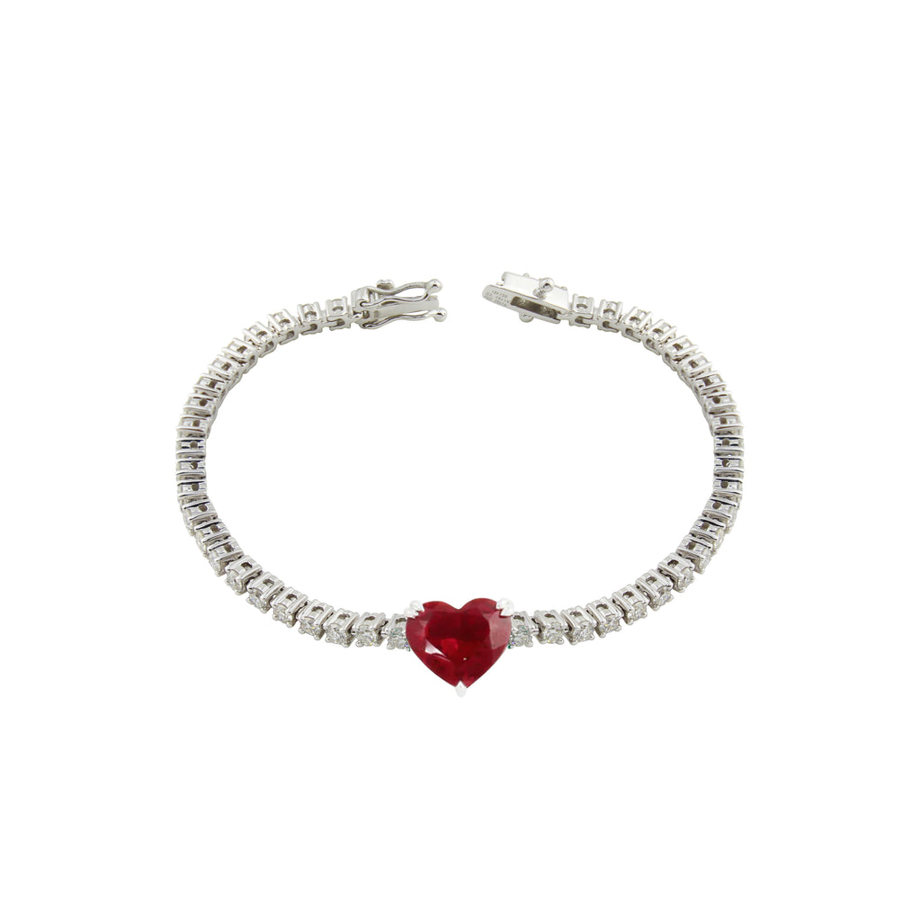 All You Need Is Love Ruby Tennis Bracelet