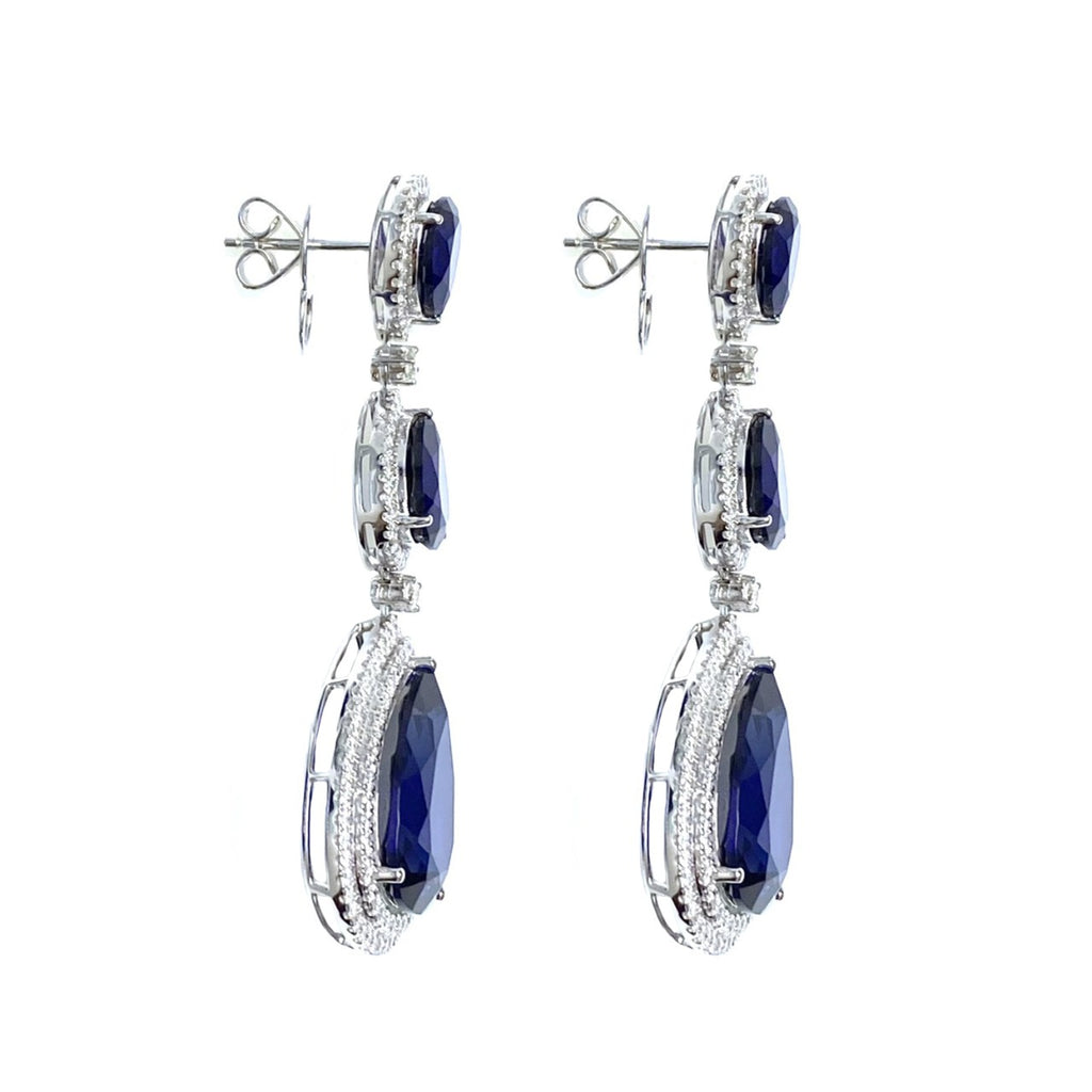 Azure Sapphire Drop Earrings